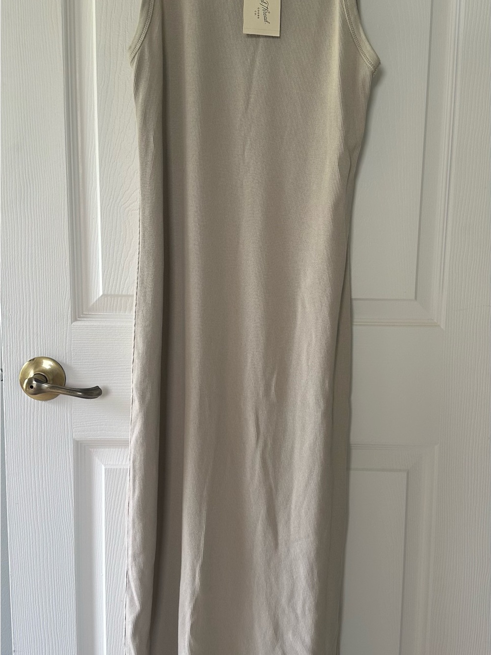 Universal Thread Ribbed Tank Top - Light Taupe